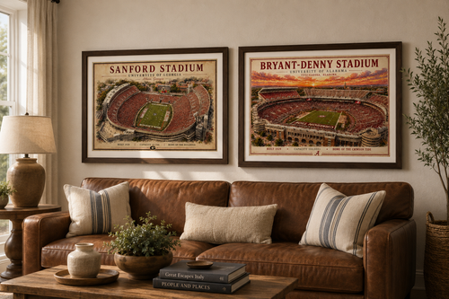Beaver Football Stadium Art Print / Pennsylvania Football Wall Decor